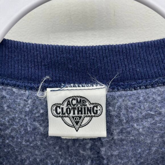 Vintage 1991 Acme Clothing Looney Toons Sweatshirt Mens XL Blue Bugs Bunny Daffy - Picture 5 of 6